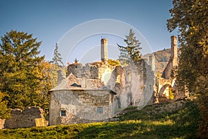 Ruins of Sklabina castle, Slovakia.