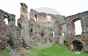 The ruins of Soimos medieval fortress, Arad county, Romania.