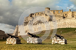 The ruins of Spis Castle in eastern Slovakia