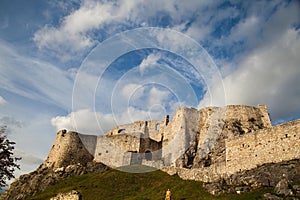 The ruins of Spis Castle in eastern Slovakia