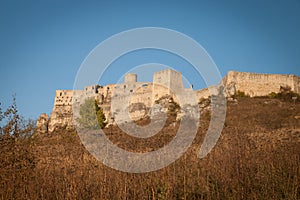 The ruins of Spis Castle in eastern Slovakia