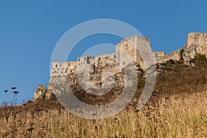 The ruins of Spis Castle in eastern Slovakia