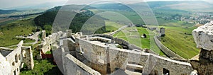 Ruins of Spis Castle - panorama