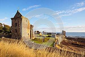 Ruins of St Andrews Castle, Fife, Scotland.