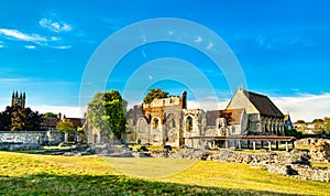 Ruins of St Augustine Abbey in Canterbury, England