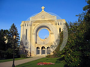 Winnipeg, Evening Light on Ruins of St. Boniface Cathedral, Manitoba, Canada