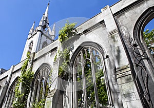 Ruins of St. Dunstan-in-the-East Church in London