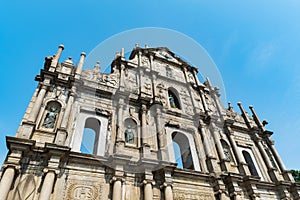 Ruins of St. Paul`s Church.