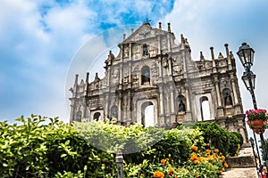 The Ruins of St. Paul`s in Macau, China