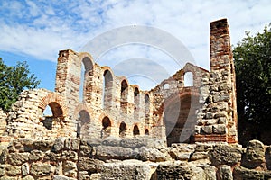 Ruins of Stara Mitropolia Basilica in Nessebar