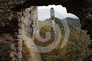 Ruins of Starhrad castle in ÃÂ½ilina region