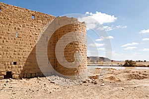 Ruins from a stone Brick Castle near Tabuk City. It was one of the major stations for the Shamiite pilgrim, Saudi Arabia