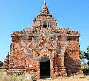 Ruins of stone pagoda at Bagan, Myanmar