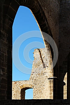 Ruins, stone walls, middle ages, palermo