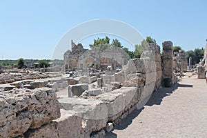 Ruins stones antalia photo