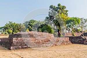 Ruins of a stupa at Sanchi, Madhya Pradesh, Ind