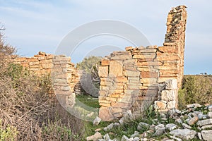 Ruins at sunset on Groenrivier farm at Nieuwoudtville