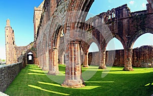 Ruins of Sweetheart Abbey, New Abbey, Dumfries and Galloway, Scotland, Great Britain photo