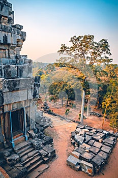 Ruins of Ta Keo temple in Angkor temple complex, Cambodia.