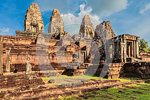 Ruins of Ta Keo temple in Angkor temple complex in Cambodia