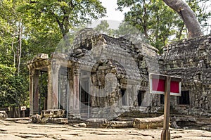 Ruins of Ta Prohm temple photo