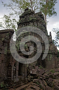 Ruins of Ta Prohm Temple at Angkor Wat in Cambodia