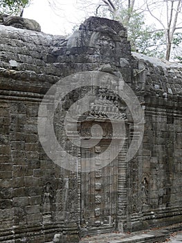 Ruins at Ta Prohm Temple, Siem Reap Province, Angkor\'s Temple Complex Site listed as World Heritage by Unesco, built in