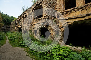Ruins of Tarakaniv Dubenska fortress at Tarakaniv village in Dubensky district, Rivnenskiy region, Ukraine