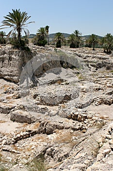 Ruins At Tel Megiddo, Israel