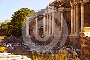 Ruins of the Temple of Apollo antique  in Side Turkey place monument