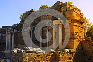 Ruins of the Temple of Apollo in Side Turkey place monument