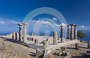 Temple of Athena in Assos, Canakkale, Turkey photo