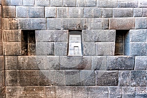 Temple dedicated to Sun God in Koricancha complex of Inca Empire in the city of Cusco, Peru photo