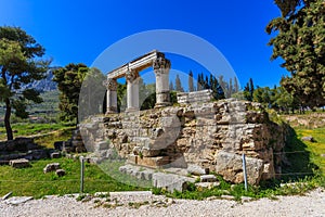 Ruins of temple E in Ancient Corinth