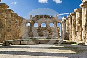 Ruins of Temple E, Selinunte. photo