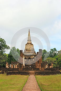 The ruins of the temple in history park, Sukhothai