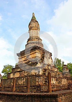 The ruins of the temple in history park, Sukhothai