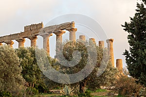 Ruins of Temple of Juno in Sicily