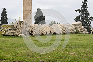 The ruins of the Temple of Olympian Zeus