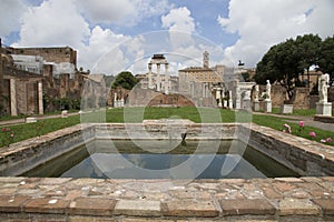 Ruins of temple, Roman Forum, Rome