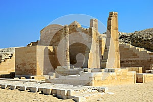 The ruins of the temple at Saqqara