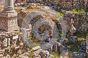 Ruins Temple of Serapis in Jerusalem
