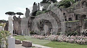 Ruins of the Temple of Vesta at the Foro Romano in Rome