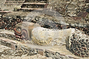 Ruins of Templo Mayor of Tenochtitlan. Mexico City.