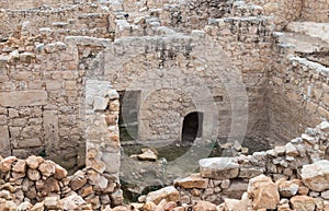 Ruins on the territory of the Grave of Samuel - The Prophet. Located in An-Nabi Samwil also al-Nabi Samuil - Palestinian village i