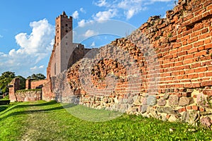 Ruins of the Teutonic castle in Radzyn Chelminski, Kuyavian-Pomeranian Voivodeship, Poland.