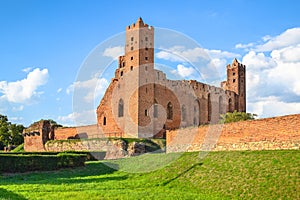 Ruins of the Teutonic castle in Radzyn Chelminski, Kuyavian-Pomeranian Voivodeship, Poland.
