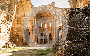 Ruins of the 12th century Cistercian monastery of Santa MarÃÂ­a de Moreruela, in Granja de Moreruela, Zamora. Spain. Europe. photo