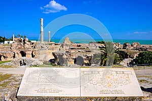 Carthage Ruins, Thermes of Antoninus Pius, Landmarks Scenery, Tunisia photo