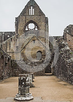 Ruins of Tintern Abbey, a former church in Wales